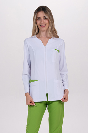 Chaqueta mujer poliéster elástico contraste pistacho m/l