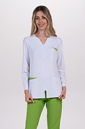 Chaqueta mujer poliéster elástico contraste pistacho m/l