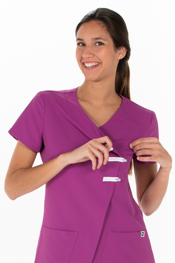 Chaqueta presillas m/c microfibra púrpura 2