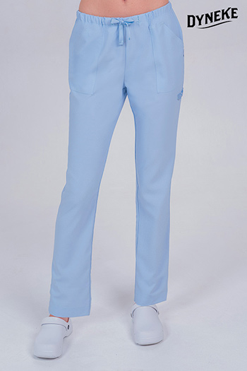 Pantalon celeste poliéster elástico cinta