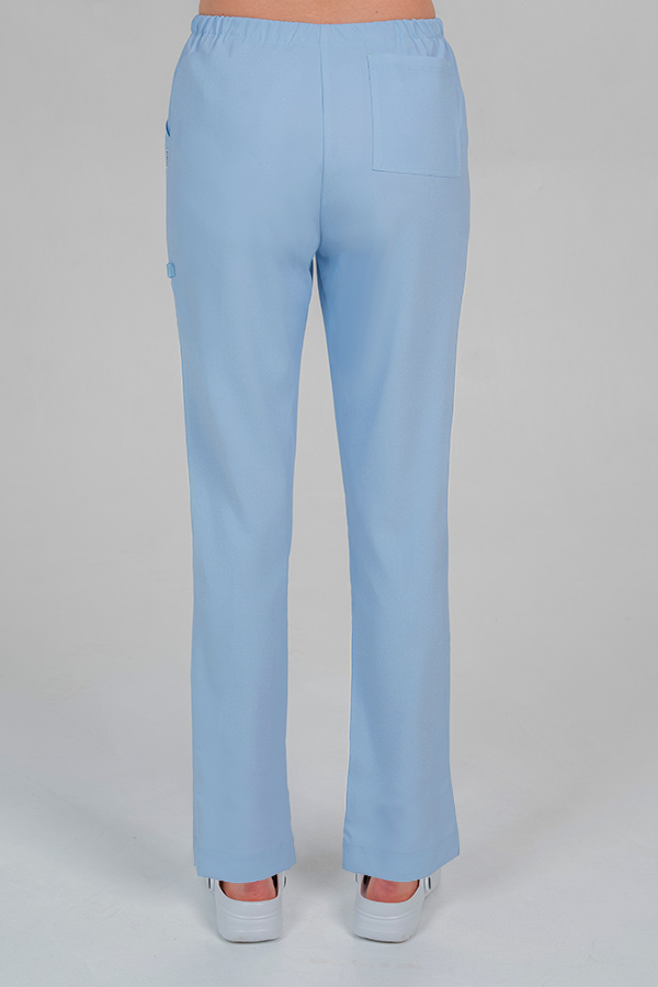 Pantalon celeste poliéster elástico cinta 3