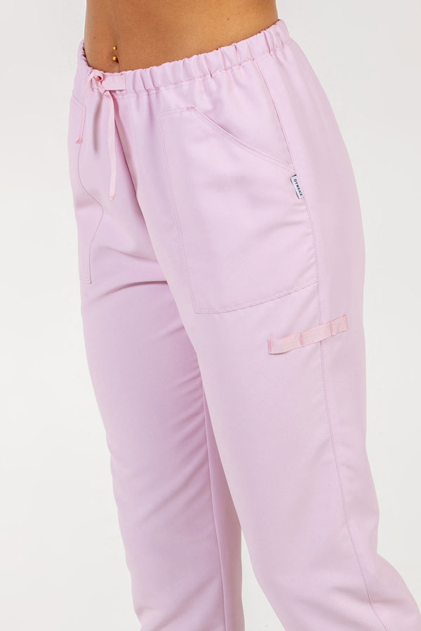 Pantalón rosa microfibra cinta 3