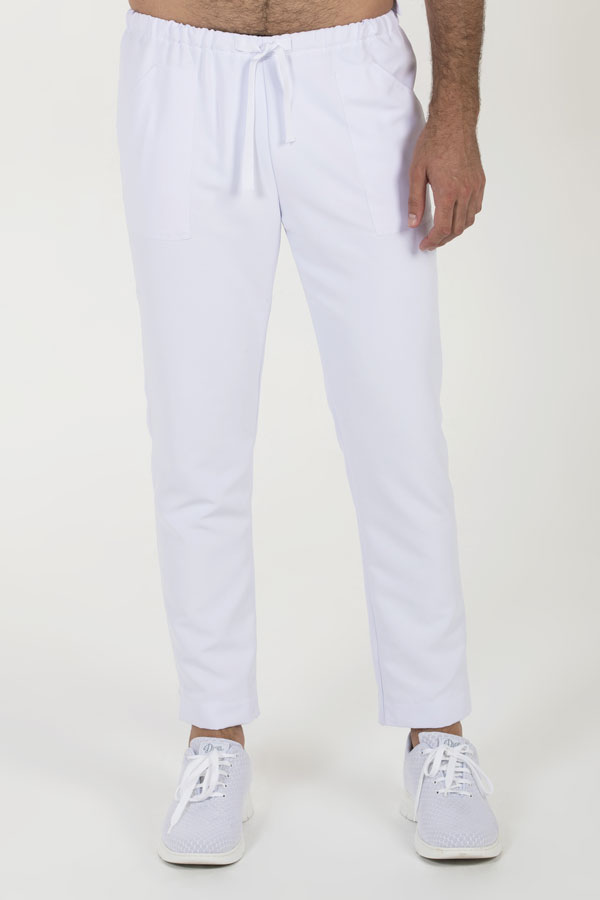 Pantalon blanco microfibra cinta 4