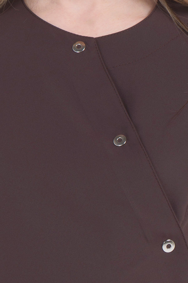 Chaqueta marrón cruzada corchetes m/c 1