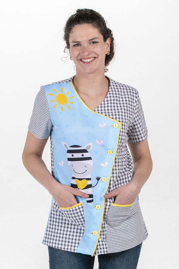 Bata corta maestra m/c cebra 1