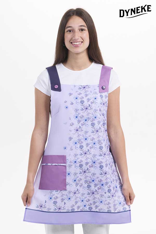 Estola lila estampada flores