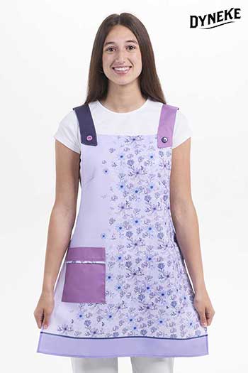 Estola lila estampada flores