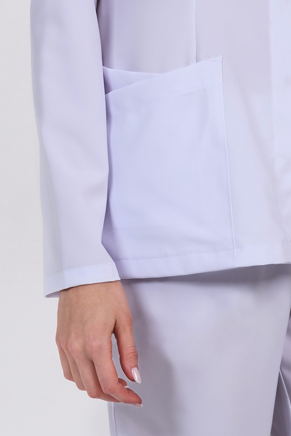 Chaqueta elástica blanca sra.cuello mao 2