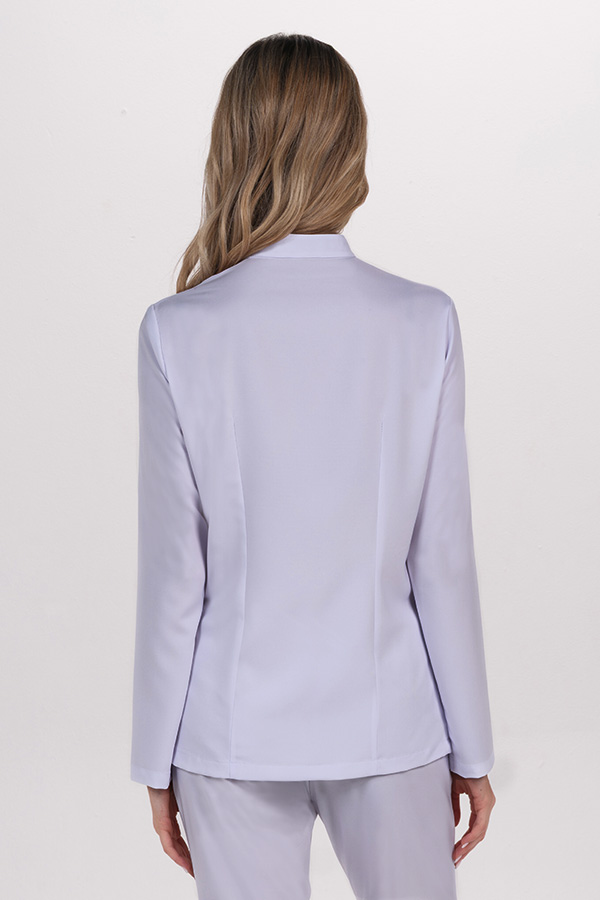 Chaqueta elástica blanca sra.cuello mao 3
