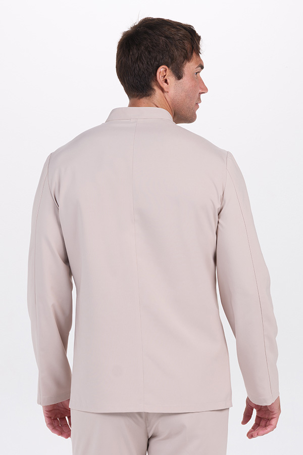 Chaqueta cbro.elástica beige cuello mao 3