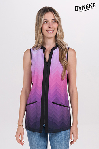 Casaca microfibra elastica s/m zig zag fucsia