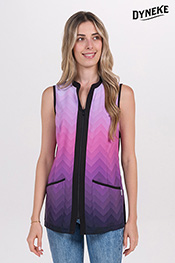 Casaca microfibra elastica s/m zig zag fucsia