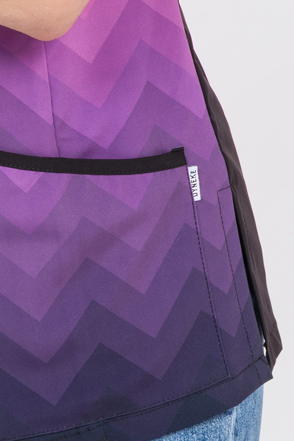 Casaca microfibra elastica s/m zig zag fucsia 2