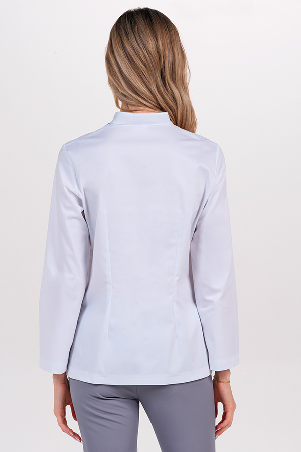 Chaqueta mujer doble vivo gris cremallera m/l 3