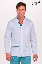 Chaqueta hombre doble vivo aguamarina cremallera m/l