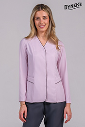 Chaqueta elástica rosa vivo gris oscuro