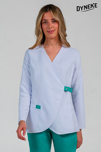 Chaqueta m/l cruce cinturón verde