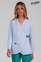 Chaqueta m/l cruce cinturón verde