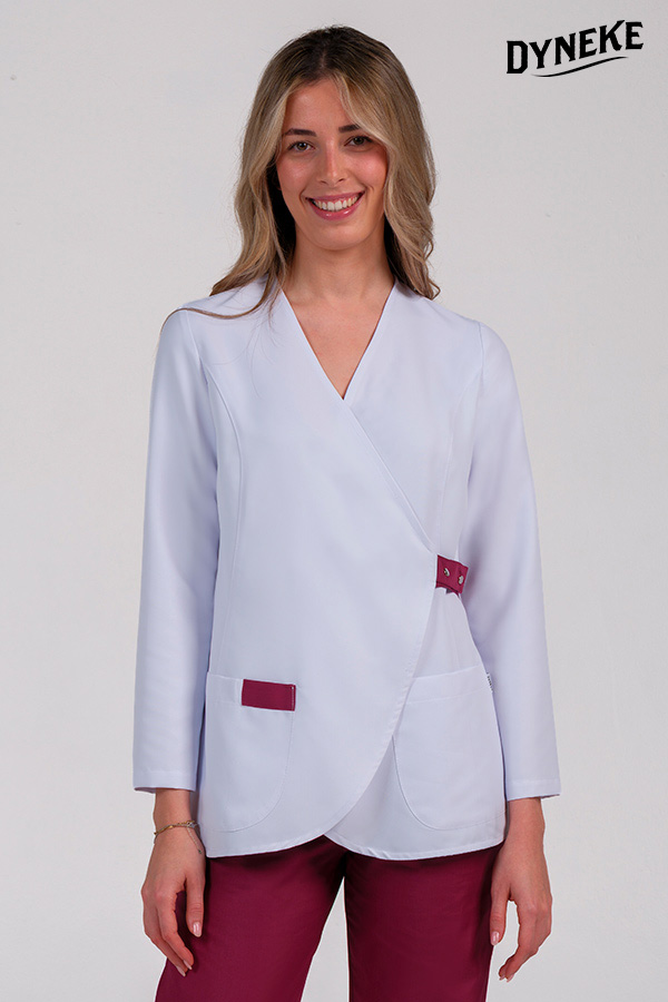 Chaqueta m/l cruce cinturón lila