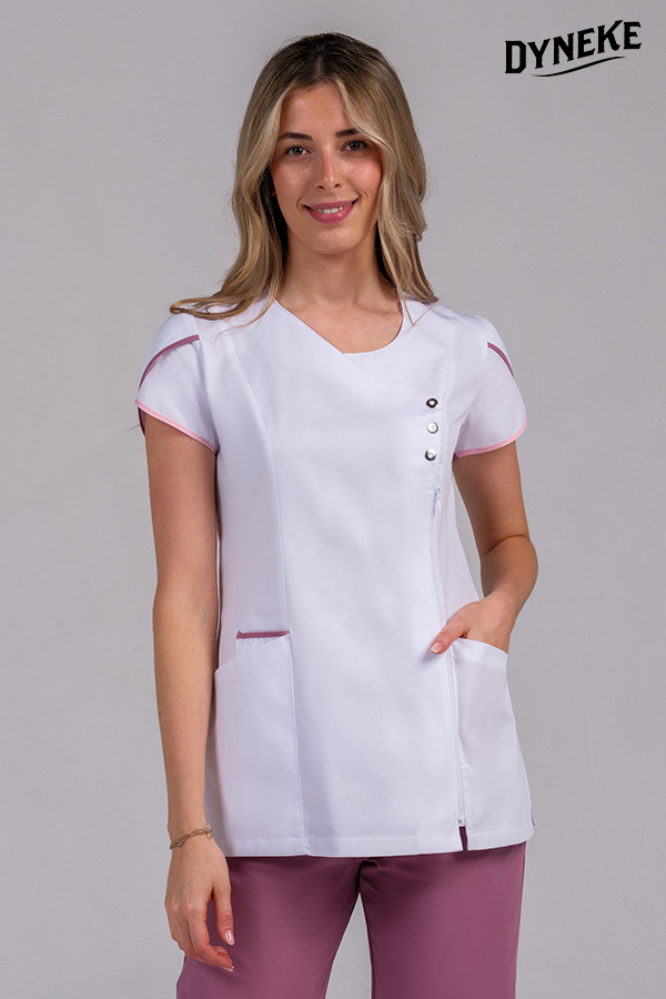 Chaqueta m/c tulipán doble vivo rosa