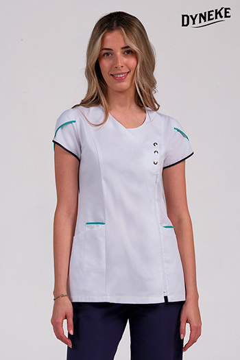 Chaqueta m/c tulipán doble vivo azul
