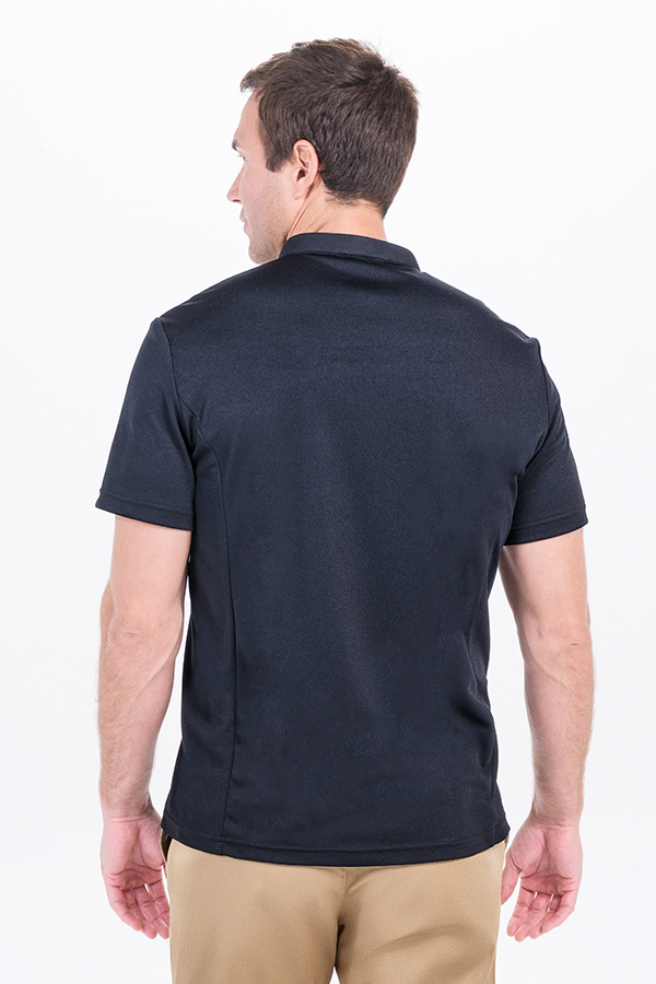 Polo hombre cuello mao pique negro 3