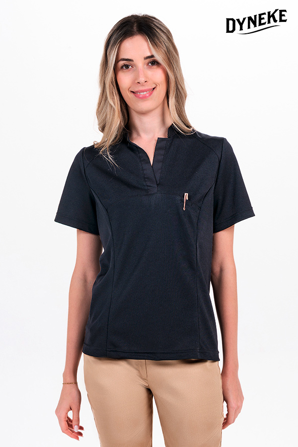 Polo mujer pique negro