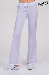 Pantalón sarga blanco acampanado