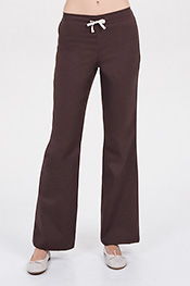 Pantalón marrón elástico acampanado