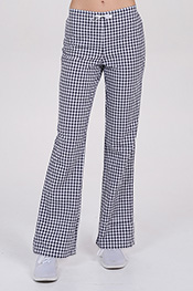 Pantalón cuadro marino acampanado