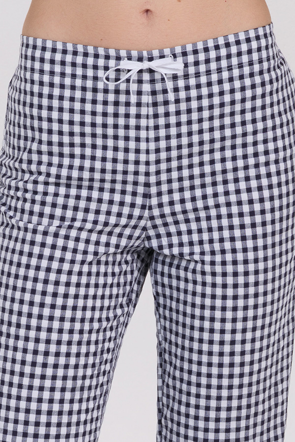 Pantalón cuadro marino acampanado 2