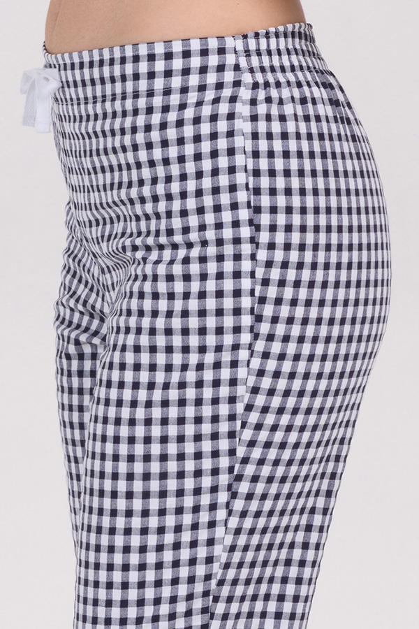 Pantalón cuadro marino acampanado 3