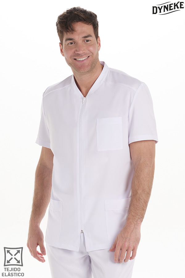 Chaqueta hombre microfibra elástica blanca