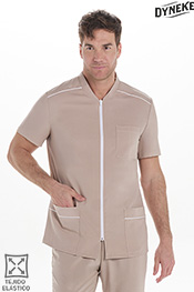 Chaqueta hombre microfibra elastica beige