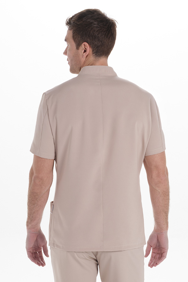 Chaqueta hombre microfibra elastica beige 1