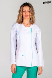 Chaqueta mujer m/l blanca tapeta