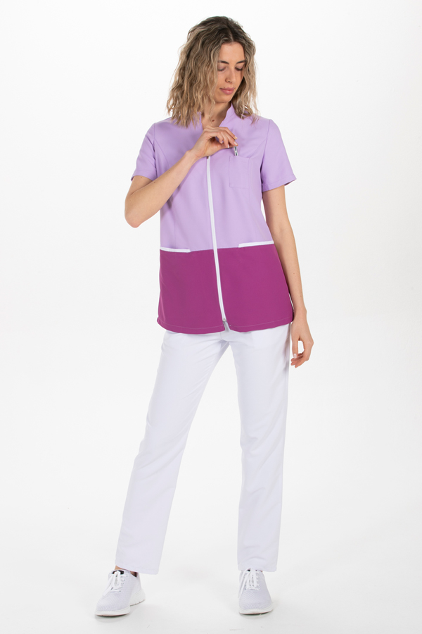 Chaqueta m/c mujer bicolor lila 3