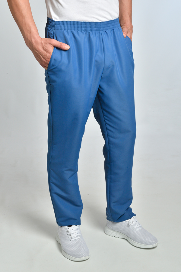 Pantalón microfibra azul con bolsillos 2