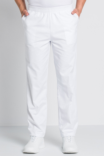 Pantalón goma blanco con bolsillos