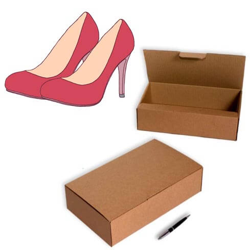 Packaging de tiendas online: cajas de cartón para zapatos