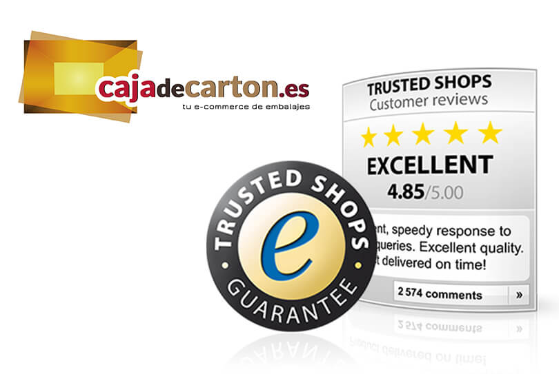 Cajadecarton.es es certificada por TrustedShops