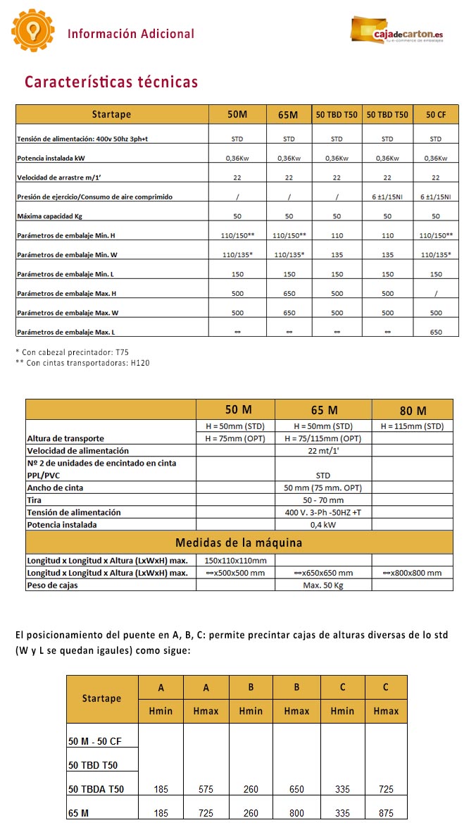 Precintadora de Cajas Robotape ECO 50 o 75