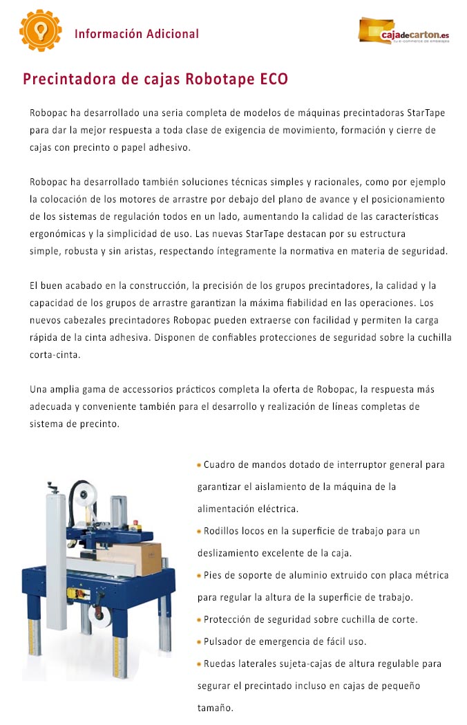 Precintadora de Cajas Robotape ECO 50 o 75