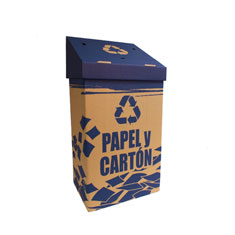 Papelera de cartón para reciclaje de papel