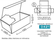 Caja de carton para envios 185x085x070mm