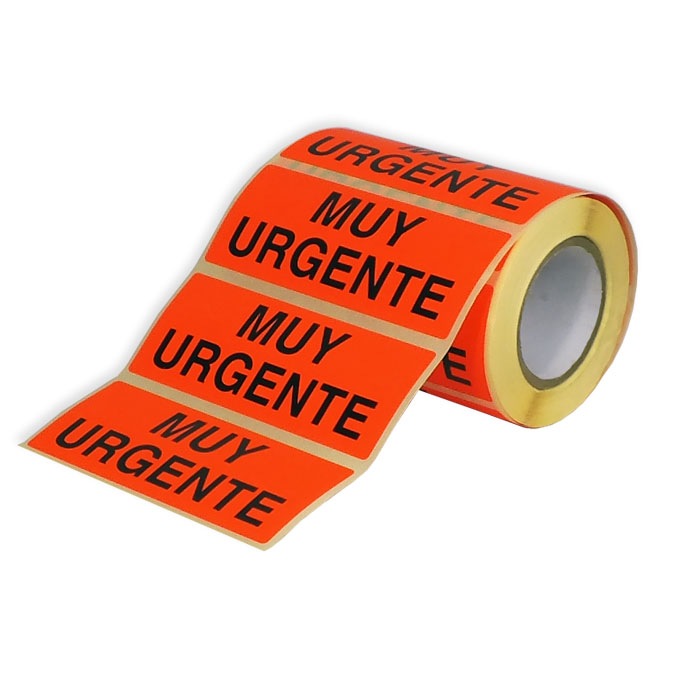 Etiqueta adhesiva Muy Urgente