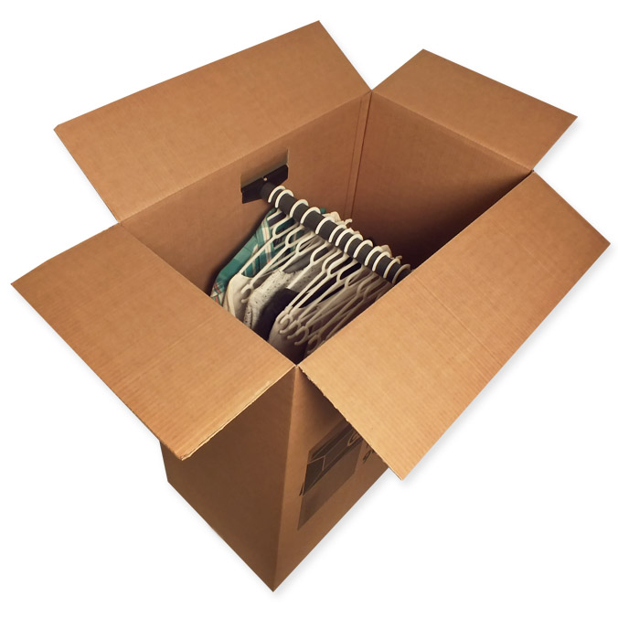 Cajas armario de cartón para ropa de Cartonajes Malagueños