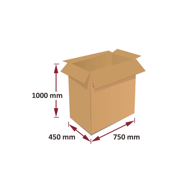 Caja Armario mudanza para ropa 750x450x1000mm