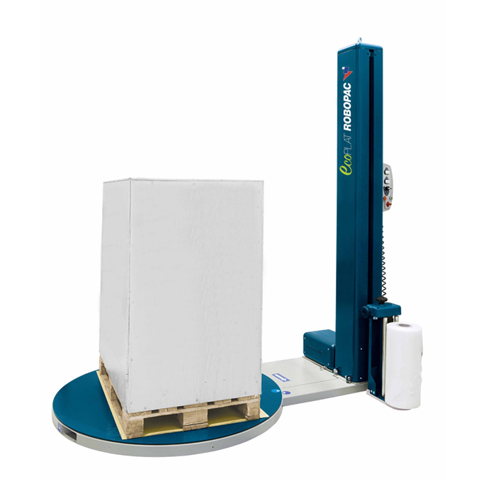 Enfardadora envolvedora Palets Robopac EcoPlat. Modelo Base con Plato Grande