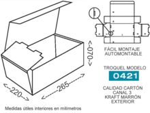 Caja de carton para envios 265x220x070mm